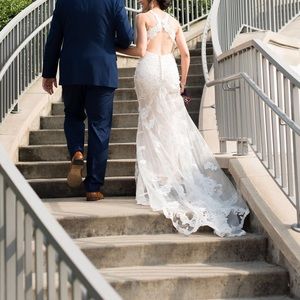 Stella York #6669 Ivory/sable wedding dress